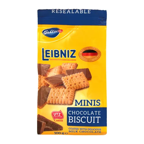 Печиво Minis Choco з молочним шоколадом Leibniz 100г