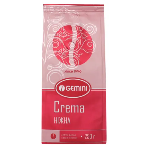 Кава в зернах натуральна смажена Crema Gemini м/у 250г