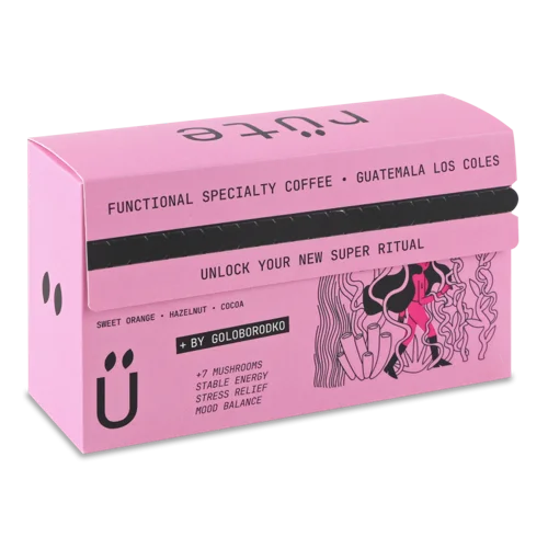 Кава Натуральна Зернова Смажена Мелена з Екстрактами Грибів Guatemala Los Coles Rute, к/у, 250г