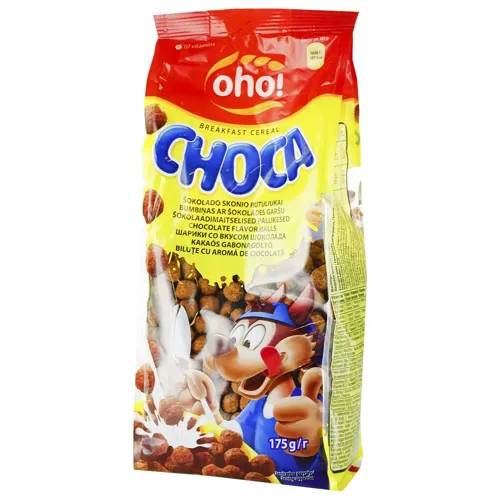 Сніданок сухий Oho Choca кульки зі смаком шоколаду 175г