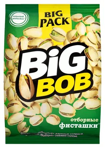 Фісташки смажені солоні Відбірні Big Bob м/у 90г