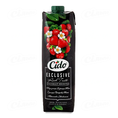 Напій соковий «Cido Exclusive» з суниці та журавлини, 1л