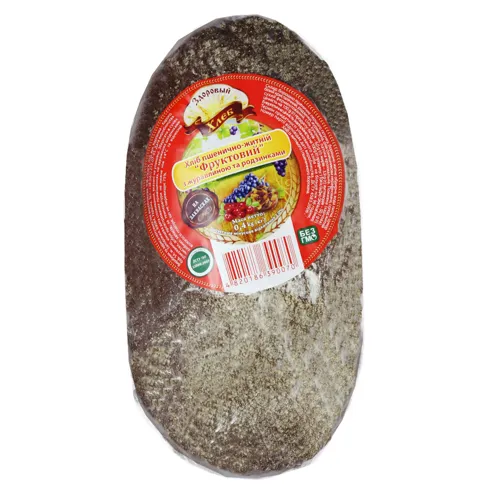 Хліб пшенично-житній з журавлиною та родзинками Фруктовий Здоровий Хлеб м/у 0.4кг