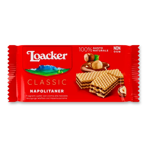 Вафлі З Горіховою Начинкою Napolitaner Classic, в/ґ, 45г