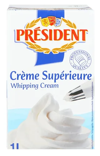 Вершки 35.1% ультрапастеризовані President т/п 1л