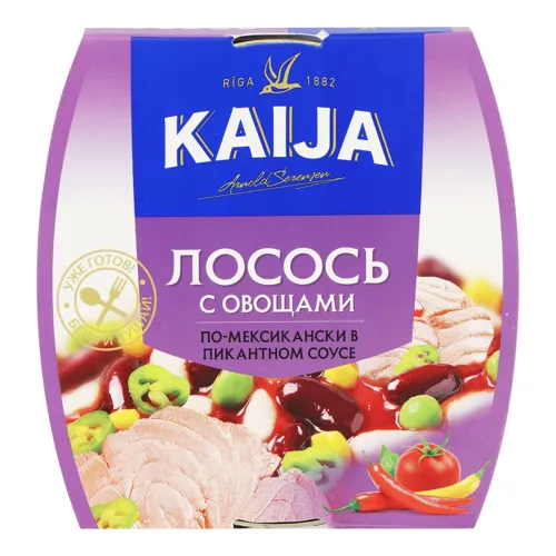 Лосось з овочами в пікантному соусі По-мексиканськи Kaija к/у 220г