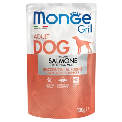 Корм вологий Monge Grill з лососем для собак 100г