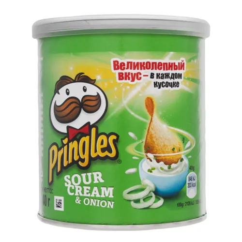 Чіпси картопляні зі смаком сметани та цибулі Pringles к/у 40г
