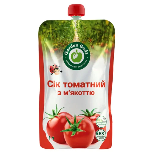 Сік Garden Gadz томатний з м'якоттю 1л