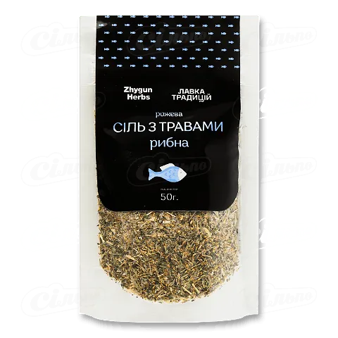 Сіль ЛТ Zhygun Herbs Рибна рожева з травами, 50г