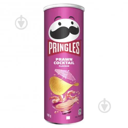 Чіпси Pringles картопляні зі смаком коктейлю із креветок 165г