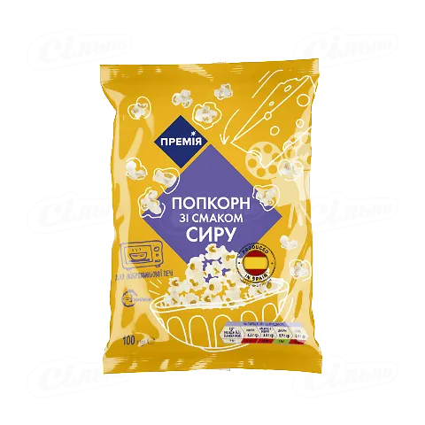 Попкорн «Премія»® зі смаком сиру для мікрохвильової печі, 100г
