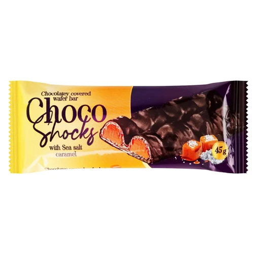 Вафлі Choco Shocks солона карамель 45г