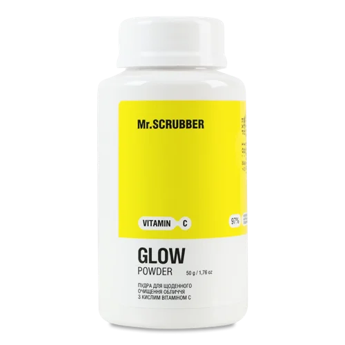 Пудра для Щоденного Очищення Обличчя з Кислим Вітаміном C Glow Mr.Scrubber, 50г