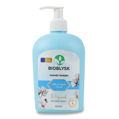 Крем-мило Рідке Парфумоване Антибактеріальне Silk Cotton Cloud BioBlysk, 500мл