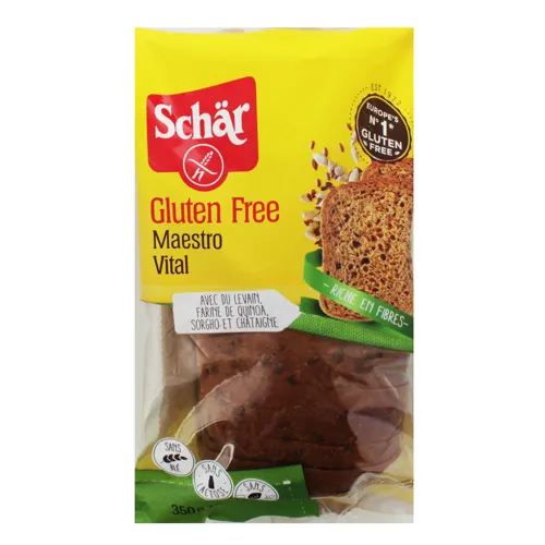 Хліб багатозерновий нарізний без глютену Maestro Vital Schar м/у 350г