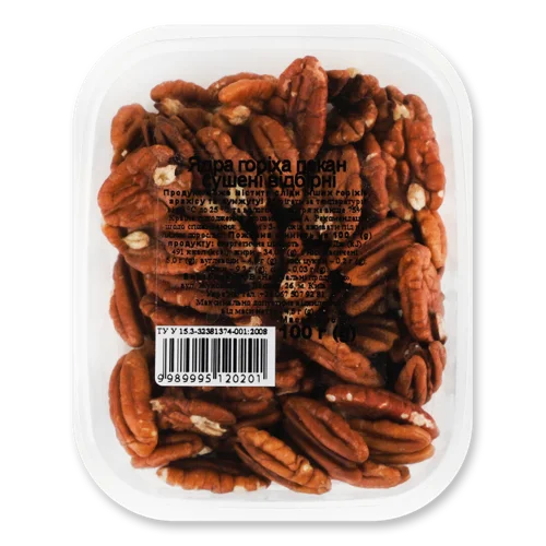 Ядра Горіха Пекан Сушені Вищого Ґатунку, п/к 100г
