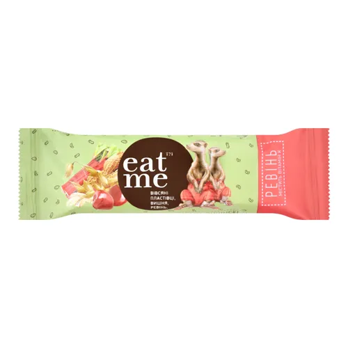 Батончик Зерновий з ревенем і вишнею EatMe м/у 30г