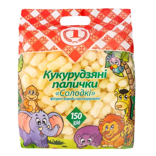 Вироби кукурудзяні фігурні Солодкі неглазуровані 150г ТМ 1