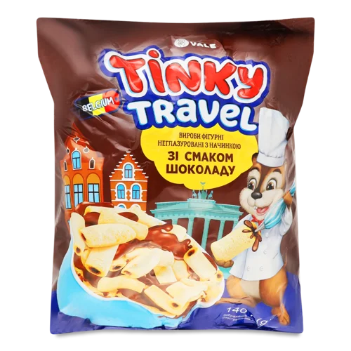 Фігурні Вироби Неглазуровані Зі Смаком Шоколаду Tinky, м/у 140г