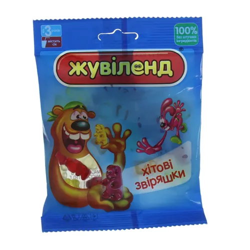 Вироби кондитерські Сластики Хітові звіряшки Жувіленд м/у 85г