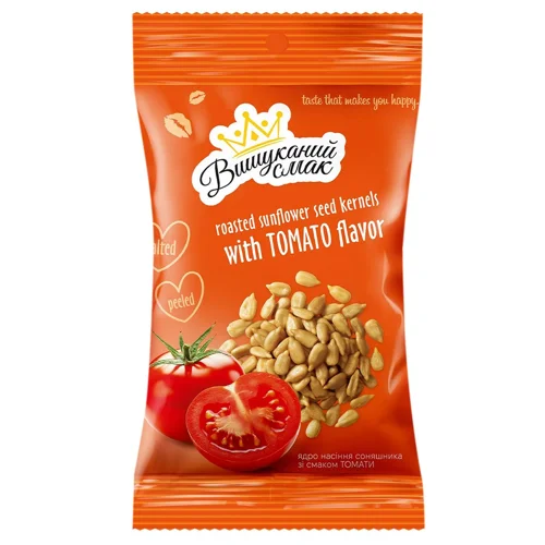Ядро насіння соняшника Вишуканий Смак смажені зі смаком томатів 80г