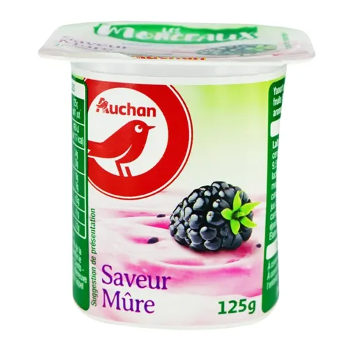 Йогурт Ашан ягідний зі шматочками ягід 125г