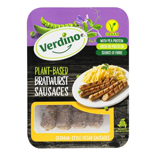 Ковбаски рослинні заморожені Bratwurst Verdino к/у 200г