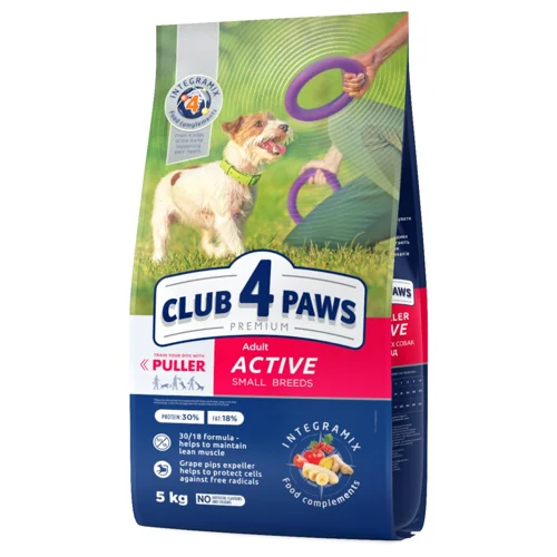 Корм сухий Club 4 Paws Premium з куркою для активних собак малих порід 5кг