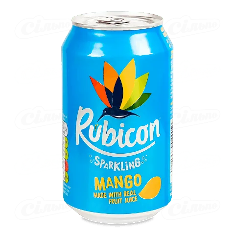 Напій Rubicon Mango сильногазований у скляній банці, 0,33л
