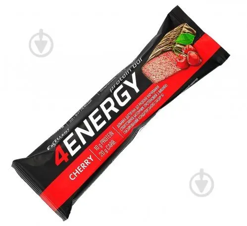 Батончик протеїновий 40г 4ENERGY з вишнею, глазурований EXCELLENT NUTRITION