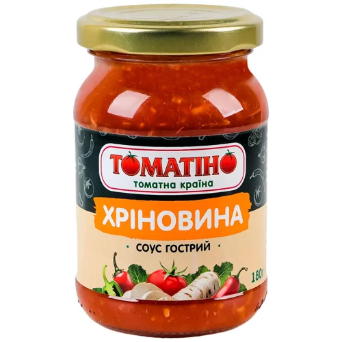 Хрін Томатіно з томатами та часником Хріновина 180  г с/б