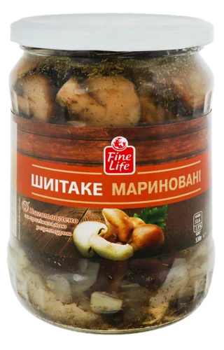 Шиїтаке В/ґ Мариновані, 530 Г