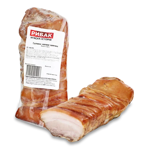 Грудинка Свиняча Варено-Копчена Рибак, кг