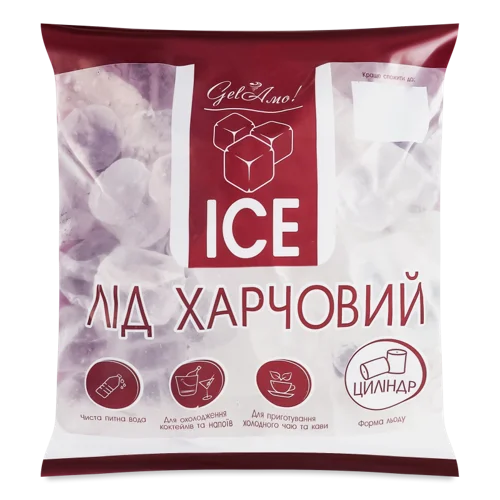Харчовий Лід Циліндр Gel’Amo, В/ґ, 1 кг