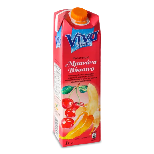 Напій Безалкогольний Вищого Ґатунку Банан Та Кисла Вишня, т/п 1л