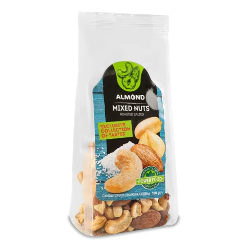 Суміш Горіхова Смажена Солона Almond, м/у 100г