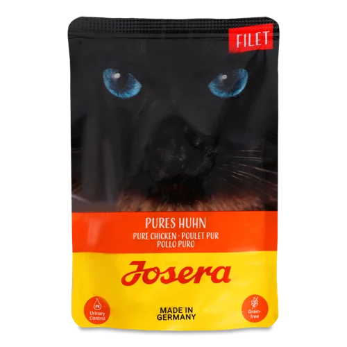 Вологий Повнораціонний Корм Для Дорослих Котів Курка Філе Josera, к/у, 70г
