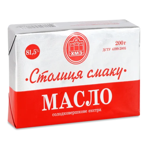 Масло Солодковершкове Екстра 81.5% Столиця Смаку м/у, 200г