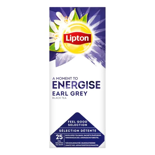 Чай чорний байховий з ароматом бергамоту в пакетиках Earl Grey Lipton