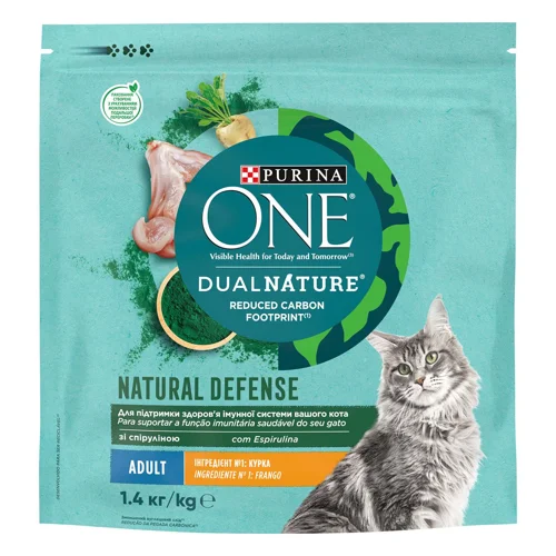 Корм сухий Purina One DualNature з куркою та спіруліною для котів 1,4кг