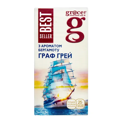 Чай чорний з бергамотом Граф Грей Gr@ce к/у 25х2г
