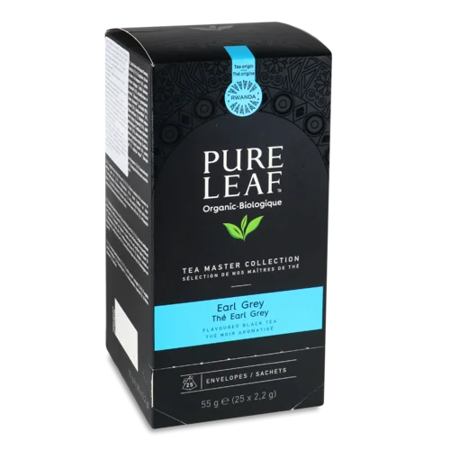Чай Чорний Органічний Earl Grey, Вищого Ґатунку, Картонна Упаковка, 25 Пакетів По 2.2 Г