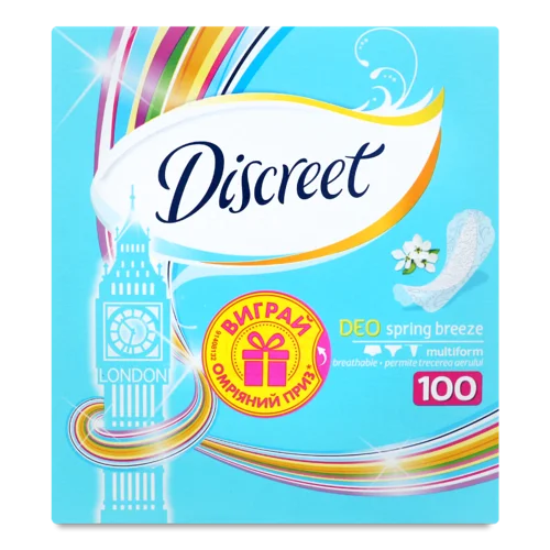 Щоденні Прокладки Spring Breeze Deo Multiform Discreet, 100 шт