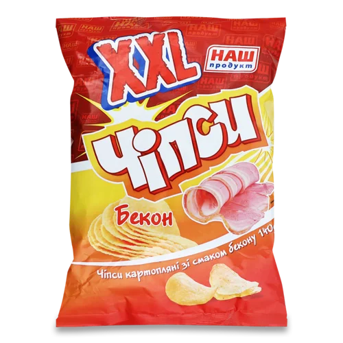 Чіпси Картопляні Вищого Ґатунку З Беконом, 140г
