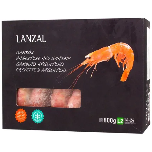 Креветки Аргентинські з головою заморожені L2 800г