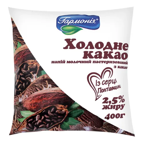 Напій молочний 2.5% Холодне какао Гармонія м/у 400г