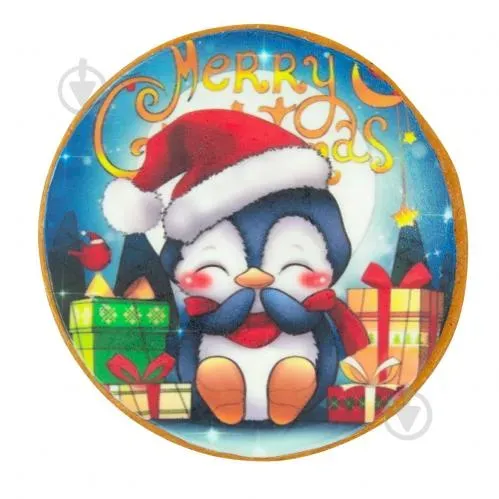 Пряник з друком куля "Піннгвін"