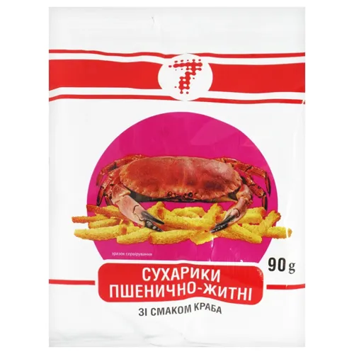 Сухарики Семерка пшеничні зі смаком краба 90г