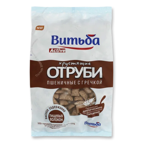 Хрусткі Висівки Пшеничні З Гречкою, В/ґ, К/у 130г